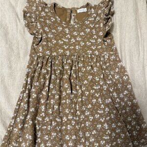 Jamie Kay Brown Floral Kids Dress